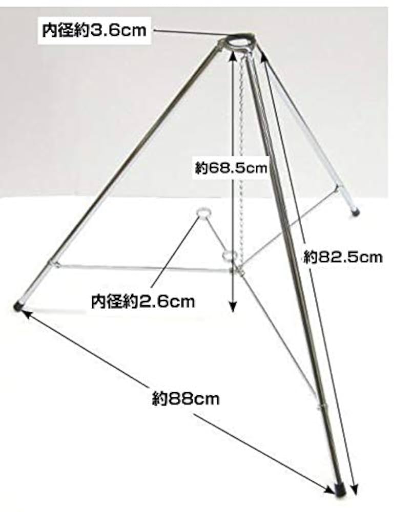 ◉国旗用金属製三脚スタンド 旗立台（三脚台）：優勝旗・会旗・高級刺繍旗・敬弔旗に使用する